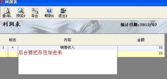 利润表